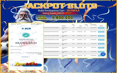 Bukti Kemenangan Member Setia Kami P**I*2* Sebesar Rp 4.800.000 di Permainan gemstone gold