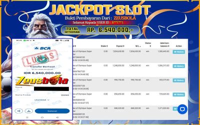 Bukti Kemenangan Member Setia Kami BT1 Sebesar Rp 6.540.000 di Permainan Pragmatic Direct 6