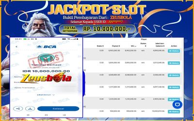 Bukti Kemenangan Member Setia Kami AN**I***7 Sebesar Rp 10.000.000 di Permainan Pragmatic Direct 6