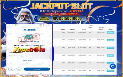 Bukti Kemenangan Member Setia Kami ZE****D* Sebesar Rp 20.500.000 di Permainan Pragmatic Direct 6