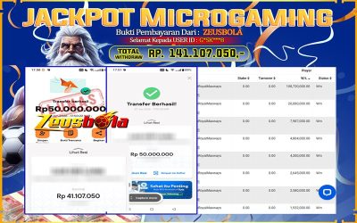 Bukti Kemenangan Member Setia Kami G*SK***8 Sebesar Rp 141.107.050 di Permainan Microgaming Direct 2