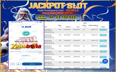 Bukti Kemenangan Member Setia Kami ZE****D* Sebesar Rp 23.700.000 di Permainan Pragmatic Direct 6