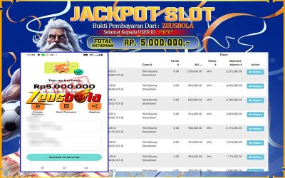 Bukti Kemenangan Member Setia Kami I*K*0* Sebesar Rp 5.000.000 di Permainan PG