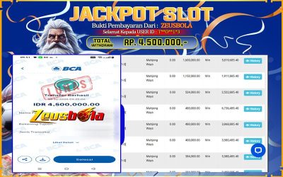 Bukti Kemenangan Member Setia Kami T**O**1*3 Sebesar Rp 4.500.000 di Permainan PG