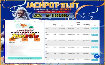 Bukti Kemenangan Member Setia Kami A***05* Sebesar Rp 8.000.000 di Permainan Pragmatic Direct 6